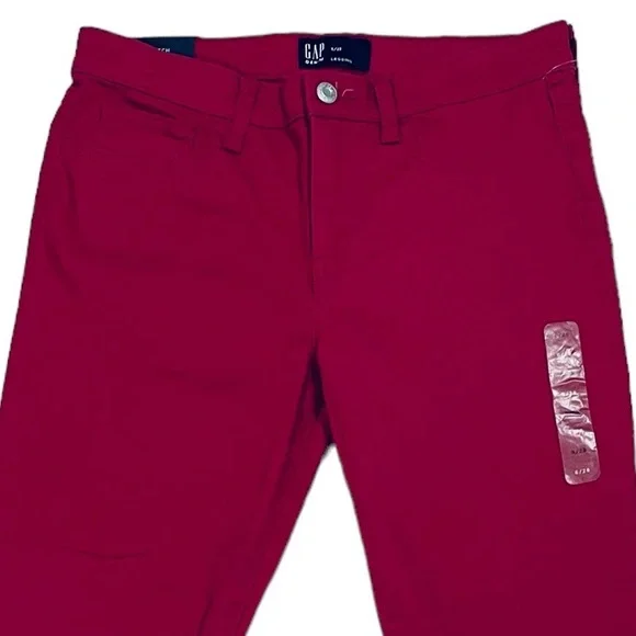 NWT GAP Midrise Super Skinny Denim Leggings in Cranberry Size 6/28 - Picture 6 of 11